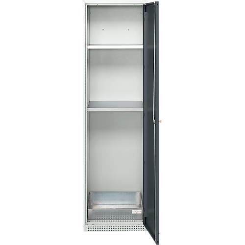 Schäfer Shop Genius Reinigungsmittelschrank FS, 5 OH, abschließbar, 2 Fachböden, bis 250 kg, B 545 x T 520 x H 1950 mm, Stahl, lichtgrau/anthrazitgrau