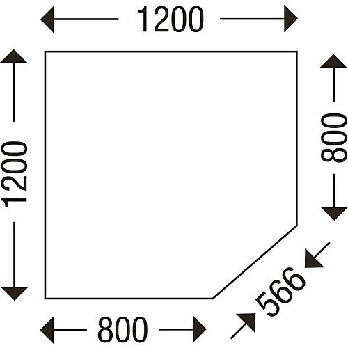 Schäfer Shop Genius Rückseitenblende, für CAD-Platte mit Fuß B 1200 x T 1200 mm, weißaluminium