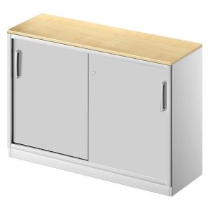 Schäfer Shop Genius Schiebetürenschrank TETRIS SOLID, 2 OH, B 1200 mm, inkl. 19 mm Abdeckplatte, Ahorn-Dekor/weißalu Schäfer Shop Genius Schiebetürenschrank TETRIS SOLID, 2 OH, B 1200 mm, inkl. 19 mm Abdeckplatte, Ahorn-Dekor/weißalu