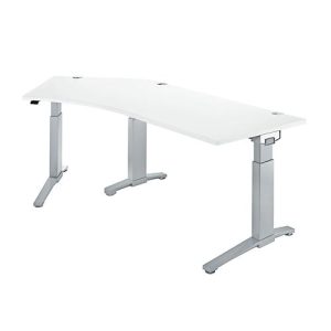 Schäfer Shop Genius Schreibtisch 135° Planova Ergostyle , Ansatz links, man. höheneinstellbar, B 2165 x T 800 mm , weiß/weißalu Schäfer Shop Genius Schreibtisch 135° Planova Ergostyle , Ansatz links, man. höheneinstellbar, B 2165 x T 800 mm , weiß/weißalu