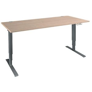 Schäfer Shop Genius Schreibtisch AERO FLEX, elektrisch höhenverstellbar, Rechteck, T-Fuß, B 1800 mm, Eiche/anthrazit + Memorypanel Schäfer Shop Genius Schreibtisch AERO FLEX, elektrisch höhenverstellbar, Rechteck, T-Fuß, B 1800 mm, Eiche/anthrazit + Memorypanel