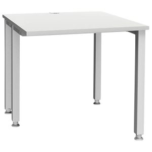 Schäfer Shop Genius Schreibtisch MODENA FLEX, 4-Fuß-Quadratrohr, verkürzte Seitenteile, B 800 mm, lichtgrau Schäfer Shop Genius Schreibtisch MODENA FLEX, 4-Fuß-Quadratrohr, verkürzte Seitenteile, B 800 mm, lichtgrau