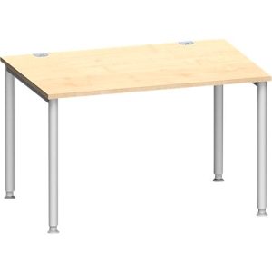 Schäfer Shop Genius Schreibtisch MODENA FLEX, 4-Fuß-Rundrohr, B 1200 x T 800 mm, Ahorn/weißalu Schäfer Shop Genius Schreibtisch MODENA FLEX, 4-Fuß-Rundrohr, B 1200 x T 800 mm, Ahorn/weißalu