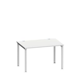 Schäfer Shop Genius Schreibtisch MODENA FLEX, 4-Fuß-Rundrohr, B 1200 x T 800 mm, lichtgrau/weißalu Schäfer Shop Genius Schreibtisch MODENA FLEX, 4-Fuß-Rundrohr, B 1200 x T 800 mm, lichtgrau/weißalu