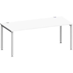 Schäfer Shop Genius Schreibtisch MODENA FLEX, 4-Fuß-Rundrohr, B 1800 x T 800 mm, weiß/weißalu Schäfer Shop Genius Schreibtisch MODENA FLEX, 4-Fuß-Rundrohr, B 1800 x T 800 mm, weiß/weißalu