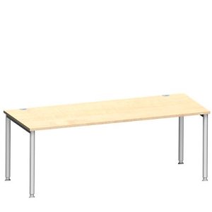Schäfer Shop Genius Schreibtisch MODENA FLEX, 4-Fuß-Rundrohr, B 2000 x T 1000 mm, Ahorn/weißalu Schäfer Shop Genius Schreibtisch MODENA FLEX, 4-Fuß-Rundrohr, B 2000 x T 1000 mm, Ahorn/weißalu