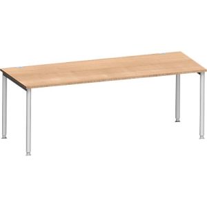 Schäfer Shop Genius Schreibtisch MODENA FLEX, 4-Fuß-Rundrohr, B 2000 x T 1000 mm, Kirsche Romana/weißalu Schäfer Shop Genius Schreibtisch MODENA FLEX, 4-Fuß-Rundrohr, B 2000 x T 1000 mm, Kirsche Romana/weißalu