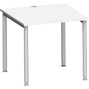 Schäfer Shop Genius Schreibtisch MODENA FLEX, 4-Fuß-Rundrohr, B 800 x T 800 mm, weiß/weißalu Schäfer Shop Genius Schreibtisch MODENA FLEX, 4-Fuß-Rundrohr, B 800 x T 800 mm, weiß/weißalu