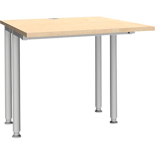 Schäfer Shop Genius Schreibtisch MODENA FLEX, Breite 800 mm, beidseitig verkürzt, Ahorn