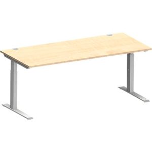 Schäfer Shop Genius Schreibtisch MODENA FLEX, C-Fuß-Rechteckrohr, B 1800 x T 800 mm, Ahorn/weißalu Schäfer Shop Genius Schreibtisch MODENA FLEX, C-Fuß-Rechteckrohr, B 1800 x T 800 mm, Ahorn/weißalu