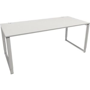 Schäfer Shop Genius Schreibtisch Modena Flex, höheneinstellbar, Rechteckform, Bügelfuß, Breite 1800 mm, lichtgrau Schäfer Shop Genius Schreibtisch Modena Flex, höheneinstellbar, Rechteckform, Bügelfuß, Breite 1800 mm, lichtgrau