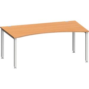 Schäfer Shop Genius Schreibtisch MODENA FLEX, mit Cockpitplatte, 4-Fuß-Quadratrohr, Breite 1800 mm, buche/weiß Schäfer Shop Genius Schreibtisch MODENA FLEX, mit Cockpitplatte, 4-Fuß-Quadratrohr, Breite 1800 mm, buche/weiß