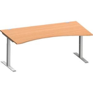 Schäfer Shop Genius Schreibtisch MODENA FLEX, mit Cockpitplatte, T-Fuß-Rechteckrohr, Breite 1800 mm, Buche/weißalu Schäfer Shop Genius Schreibtisch MODENA FLEX, mit Cockpitplatte, T-Fuß-Rechteckrohr, Breite 1800 mm, Buche/weißalu