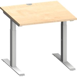 Schäfer Shop Genius Schreibtisch MODENA FLEX, Quadrat, T-Fuß Rechteckrohr, B 800 x T 800 x H 650-850 mm, Ahorn/weißalu Schäfer Shop Genius Schreibtisch MODENA FLEX, Quadrat, T-Fuß Rechteckrohr, B 800 x T 800 x H 650-850 mm, Ahorn/weißalu