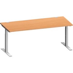 Schäfer Shop Genius Schreibtisch MODENA FLEX, Rechteck, T-Fuß Rechteckrohr, B 1800 x T 800 x H 650-850 mm, Buche/weißalu Schäfer Shop Genius Schreibtisch MODENA FLEX, Rechteck, T-Fuß Rechteckrohr, B 1800 x T 800 x H 650-850 mm, Buche/weißalu