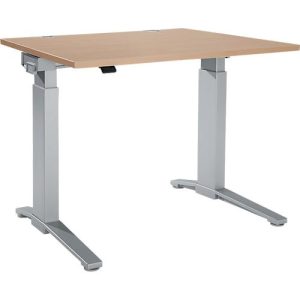 Schäfer Shop Genius Schreibtisch PLANOVA ERGOSTYLE, elektrisch höhenverstellbar, Rechteck, C-Fuß, B 1200 x T 800 x H 715-1182 mm, Eiche/weißalu Schäfer Shop Genius Schreibtisch PLANOVA ERGOSTYLE, elektrisch höhenverstellbar, Rechteck, C-Fuß, B 1200 x T 800 x H 715-1182 mm, Eiche/weißalu