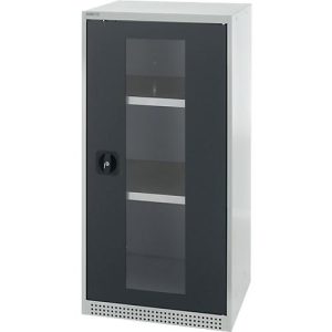 Schäfer Shop Genius Sichttürschrank FS, 3 OH, abschließbar, 2 Fachböden, bis 250 kg, B 545 mm, Stahl, lichtgrau RAL 7035/anthrazitgrau RAL 7016 Schäfer Shop Genius Sichttürschrank FS, 3 OH, abschließbar, 2 Fachböden, bis 250 kg, B 545 mm, Stahl, lichtgrau RAL 7035/anthrazitgrau RAL 7016