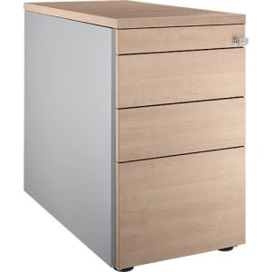 Schäfer Shop Genius Standcontainer 1336, mit Griffnut, B 435 x H 717 mm, weißalu/weißalu/Eiche-Dekor Schäfer Shop Genius Standcontainer 1336, mit Griffnut, B 435 x H 717 mm, weißalu/weißalu/Eiche-Dekor