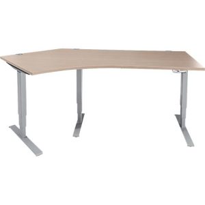 Schäfer Shop Genius Winkelschreibtisch AERO FLEX, elektrisch höhenverstellbar, 135° Winkel links, B 2165 mm, Eiche/weißalu + Memorypanel Schäfer Shop Genius Winkelschreibtisch AERO FLEX, elektrisch höhenverstellbar, 135° Winkel links, B 2165 mm, Eiche/weißalu + Memorypanel