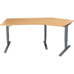 Schäfer Shop Genius Winkelschreibtisch AERO FLEX, elektrisch höhenverstellbar, 135° Winkel rechts, B 2165 mm, Buche/anthrazit + Memorypanel Schäfer Shop Genius Winkelschreibtisch AERO FLEX, elektrisch höhenverstellbar, 135° Winkel rechts, B 2165 mm, Buche/anthrazit + Memorypanel