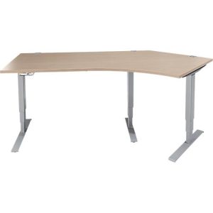 Schäfer Shop Genius Winkelschreibtisch AERO FLEX, elektrisch höhenverstellbar, 135° Winkel rechts, B 2165 mm, Eiche/weißalu + Memorypanel Schäfer Shop Genius Winkelschreibtisch AERO FLEX, elektrisch höhenverstellbar, 135° Winkel rechts, B 2165 mm, Eiche/weißalu + Memorypanel