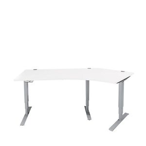 Schäfer Shop Genius Winkelschreibtisch AERO FLEX, elektrisch höhenverstellbar, 135° Winkel rechts, B 2165 mm, weiß/weißalu + Memorypanel Schäfer Shop Genius Winkelschreibtisch AERO FLEX, elektrisch höhenverstellbar, 135° Winkel rechts, B 2165 mm, weiß/weißalu + Memorypanel