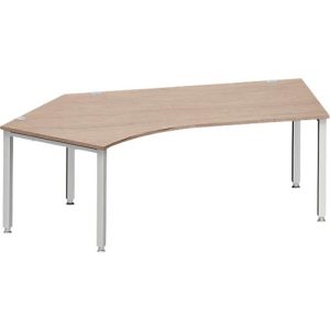 Schäfer Shop Genius Winkelschreibtisch MODENA FLEX 135°, Ansatz links, 4-Fuß-Quadratrohr, B 2165 mm, Eiche-Dekor/weißalu Schäfer Shop Genius Winkelschreibtisch MODENA FLEX 135°, Ansatz links, 4-Fuß-Quadratrohr, B 2165 mm, Eiche-Dekor/weißalu
