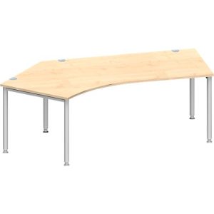 Schäfer Shop Genius Winkelschreibtisch MODENA FLEX 135°, Ansatz links, Ahorn/weißaluminium Schäfer Shop Genius Winkelschreibtisch MODENA FLEX 135°, Ansatz links, Ahorn/weißaluminium