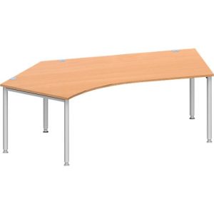 Schäfer Shop Genius Winkelschreibtisch MODENA FLEX 135°, Ansatz links, Buche/weißaluminium Schäfer Shop Genius Winkelschreibtisch MODENA FLEX 135°, Ansatz links, Buche/weißaluminium