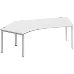 Schäfer Shop Genius Winkelschreibtisch MODENA FLEX 135°, Ansatz links, lichtgrau/weißaluminium Schäfer Shop Genius Winkelschreibtisch MODENA FLEX 135°, Ansatz links, lichtgrau/weißaluminium