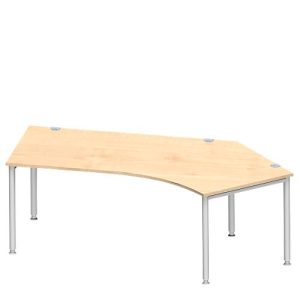 Schäfer Shop Genius Winkelschreibtisch MODENA FLEX 135°, Ansatz rechts, Ahorn/weißaluminium Schäfer Shop Genius Winkelschreibtisch MODENA FLEX 135°, Ansatz rechts, Ahorn/weißaluminium