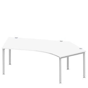 Schäfer Shop Genius Winkelschreibtisch MODENA FLEX 135°, Ansatz rechts, weiß/weißaluminium Schäfer Shop Genius Winkelschreibtisch MODENA FLEX 135°, Ansatz rechts, weiß/weißaluminium