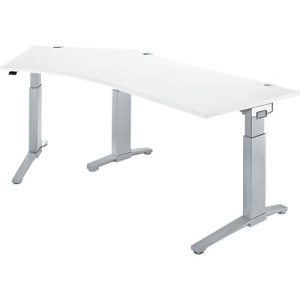 Schäfer Shop Genius Winkelschreibtisch PLANOVA ERGOSTYLE, elektrisch höhenverstellbar, 135° Winkel links, C-Fuß, B 2165 mm, weiß/weißalu Schäfer Shop Genius Winkelschreibtisch PLANOVA ERGOSTYLE, elektrisch höhenverstellbar, 135° Winkel links, C-Fuß, B 2165 mm, weiß/weißalu