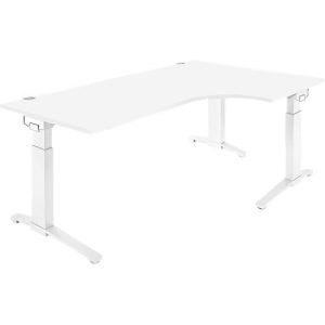 Schäfer Shop Genius Winkelschreibtisch PLANOVA ERGOSTYLE, elektrisch höhenverstellbar, 90° Winkel rechts, C-Fuß, B 2000 mm, weiß Schäfer Shop Genius Winkelschreibtisch PLANOVA ERGOSTYLE, elektrisch höhenverstellbar, 90° Winkel rechts, C-Fuß, B 2000 mm, weiß
