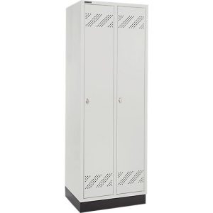 Schäfer Shop Pure Kleiderspind, 2 Abteile, mit Sockel, Drehriegelverschluss, lichtgrau/lichtgrau Schäfer Shop Pure Kleiderspind, 2 Abteile, mit Sockel, Drehriegelverschluss, lichtgrau/lichtgrau