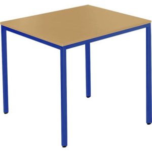 Schäfer Shop Pure Stahlrohrtisch, Quadrat, Quadratrohrfuß, B 800 x T 800 x H 720 mm, Buche/enzianblau Schäfer Shop Pure Stahlrohrtisch, Quadrat, Quadratrohrfuß, B 800 x T 800 x H 720 mm, Buche/enzianblau