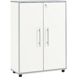 Schäfer Shop Select Aktenschrank Moxxo IQ, Holz, 2 Böden, 3 OH, B 801 x T 362 x H 1115 mm, abschließbar, weiß Schäfer Shop Select Aktenschrank Moxxo IQ, Holz, 2 Böden, 3 OH, B 801 x T 362 x H 1115 mm, abschließbar, weiß