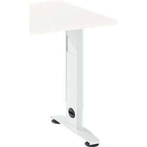 Schäfer Shop Select Ansatztisch LOGIN, C-Fuß, B 1000 x T 600 x H 660-820 mm, weiß/verkehrsweiß Schäfer Shop Select Ansatztisch LOGIN, C-Fuß, B 1000 x T 600 x H 660-820 mm, weiß/verkehrsweiß