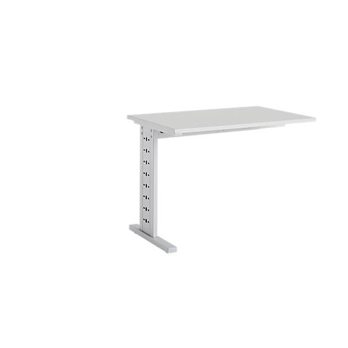 Schäfer Shop Select Ansatztisch Moxxo IQ, Rechteck, C-Fuß, B 1000 x T 600 x H 735 mm, lichtgrau