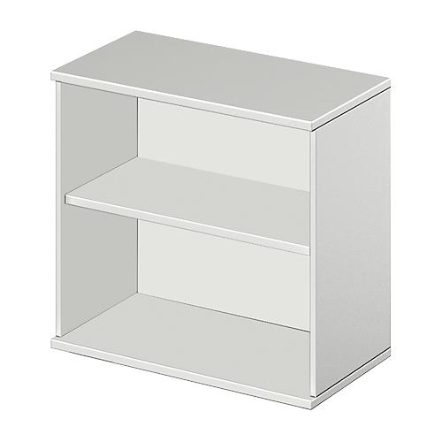 Schäfer Shop Select Anstell-/Aufsatzregal, 2 OH & 1 Fachboden, B 800 x T 420 x H 726 mm, lichtgrau
