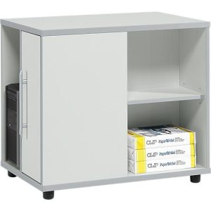 Schäfer Shop Select Anstellcontainer Moxxo IQ, PC-Towerfach, 1 Tür, 2 seitliche Fächer, B 551 x T 800 x H 720 mm, lichtgrau Schäfer Shop Select Anstellcontainer Moxxo IQ, PC-Towerfach, 1 Tür, 2 seitliche Fächer, B 551 x T 800 x H 720 mm, lichtgrau