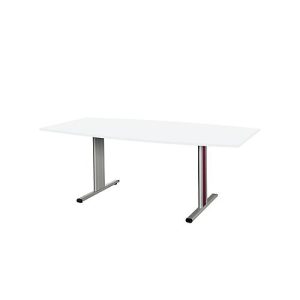 Schäfer Shop Select Besprechungstisch Planova Basic, Boot, T-Fuß, B 2000 x T 1000 x H 717 mm, weiß/weißaluminium RAL 9006 Schäfer Shop Select Besprechungstisch Planova Basic, Boot, T-Fuß, B 2000 x T 1000 x H 717 mm, weiß/weißaluminium RAL 9006