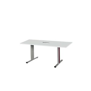 Schäfer Shop Select Besprechungstisch Planova Basic, mit Tischanschlussfeld, Rechteck, T-Fuß, B 1600 x T 800 x H 717 mm, lichtgrau/weißalu Schäfer Shop Select Besprechungstisch Planova Basic, mit Tischanschlussfeld, Rechteck, T-Fuß, B 1600 x T 800 x H 717 mm, lichtgrau/weißalu