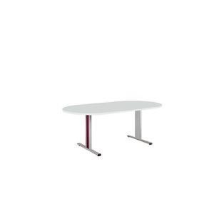 Schäfer Shop Select Besprechungstisch Planova Basic, Oval, T-Fuß, B 2000 x T 1000 x H 717 mm, lichtgrau/weißaluminium RAL 9006 Schäfer Shop Select Besprechungstisch Planova Basic, Oval, T-Fuß, B 2000 x T 1000 x H 717 mm, lichtgrau/weißaluminium RAL 9006