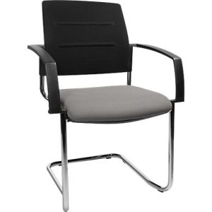 Schäfer Shop Select Freischwinger SSI Proline Visit S2, ergonomisch, Armlehnen, stapelbar bis 4 Stück, B 480 x T 480 x H 480 mm, grau/schwarz Schäfer Shop Select Freischwinger SSI Proline Visit S2, ergonomisch, Armlehnen, stapelbar bis 4 Stück, B 480 x T 480 x H 480 mm, grau/schwarz