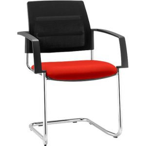 Schäfer Shop Select Freischwinger SSI Proline Visit S2, ergonomisch, Armlehnen, stapelbar bis 4 Stück, B 480 x T 480 x H 480 mm, rot/schwarz Schäfer Shop Select Freischwinger SSI Proline Visit S2, ergonomisch, Armlehnen, stapelbar bis 4 Stück, B 480 x T 480 x H 480 mm, rot/schwarz