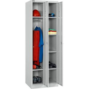 Schäfer Shop Select Garderobenspind Set, 2-teilig, 1 x mit 2 Böden & Kleiderstange, 1 x mit 4 Böden, B 300 x T 457 x H 1800 mm, Zylinderschloss Schäfer Shop Select Garderobenspind Set, 2-teilig, 1 x mit 2 Böden & Kleiderstange, 1 x mit 4 Böden, B 300 x T 457 x H 1800 mm, Zylinderschloss