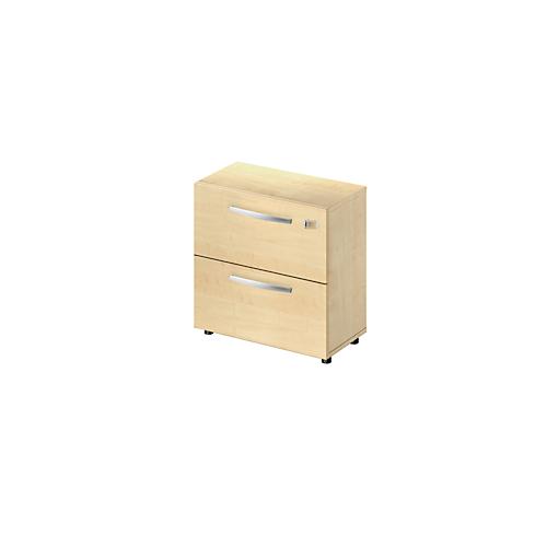 Schäfer Shop Select Hängeregisterschrank LOGIN, 2 Schübe, abschließbar, B 800 x T 420 x H 788 mm, Ahorn Dekor/Ahorn Dekor