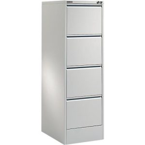 Schäfer Shop Select Hängeregistraturschrank MS iCONOMY, Stahl, 1-bahnig, offener Rahmen, B 425 mm, weißaluminium RAL 9006