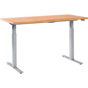 Schäfer Shop Select höhenverstellbarer Arbeitstisch, Multiplex-Platte, B 1500 x T 700 mm, Buche/weißaluminium RAL 9006 Schäfer Shop Select höhenverstellbarer Arbeitstisch, Multiplex-Platte, B 1500 x T 700 mm, Buche/weißaluminium RAL 9006